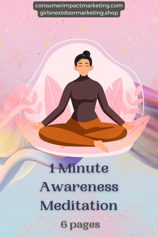 1 Minute Awareness Meditation Card Deck