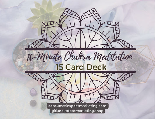 10 Minute Chakra Meditation Card Deck-15 Pages