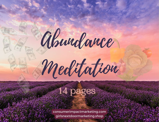 Abundance Meditation Card Deck-14 Pages